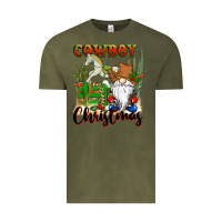 Vintage Olive cowboy christmas gnome Vintage Tee - CowGirlArtShop