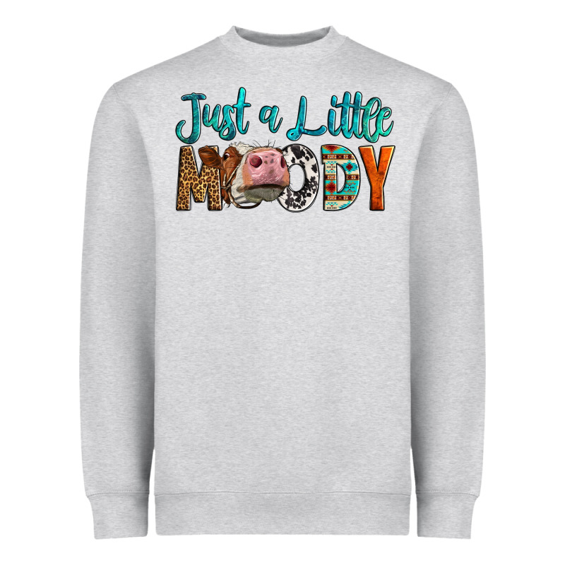 Western Just A Little Moody Cow Heavyweight Sweatshirt by LillyAllenDesigns | Teevron