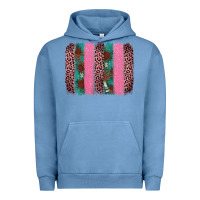 Pigment Pebble Blue valentine's leopard brushstroke Urban Hoodie - AdoDesignShop