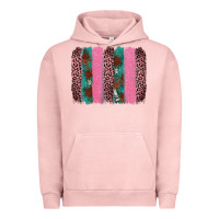 Pigment Salmon valentine's leopard brushstroke Urban Hoodie - AdoDesignShop