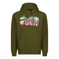 Army Green volleyball coffee Premium Hoodie - Jasminsmagicworld