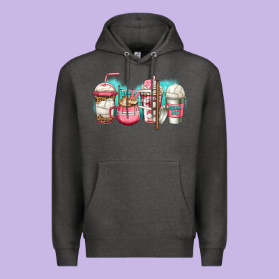 Volleyball Coffee Premium Hoodie Designed By Jasminsmagicworld