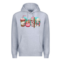 Heather Grey volleyball coffee Premium Hoodie - Jasminsmagicworld