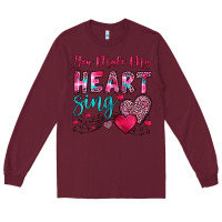 Burgundy you make my heart sing Long Sleeve Tee - OliviaCreatesArt