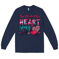 Navy you make my heart sing Long Sleeve Tee - OliviaCreatesArt