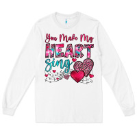 White you make my heart sing Long Sleeve Tee - OliviaCreatesArt