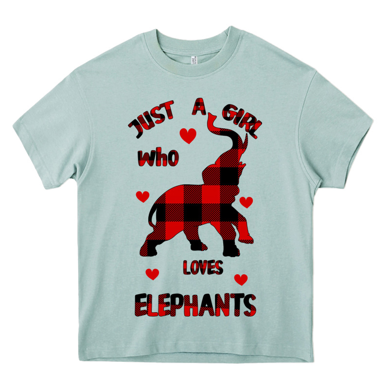 Just A Girl Who Loves Elephants - Elephant Heavy Core Tee by Bettercallsaul | Teevron