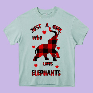 Just A Girl Who Loves Elephants - Elephant Heavy Core Tee Designed By Bettercallsaul