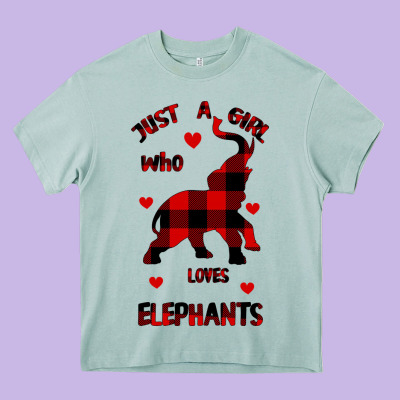 Just A Girl Who Loves Elephants - Elephant Heavy Core Tee Designed By Bettercallsaul