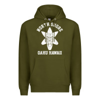 Army Green Oahu Hawaii North Shore Surf Beach Surfing Surfer Gift Premium Hoodie - longCreatives