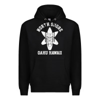 Black Oahu Hawaii North Shore Surf Beach Surfing Surfer Gift Premium Hoodie - longCreatives