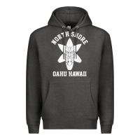 Charcoal Heather Oahu Hawaii North Shore Surf Beach Surfing Surfer Gift Premium Hoodie - longCreatives