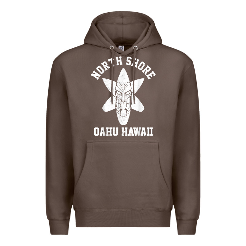 Oahu Hawaii North Shore Surf Beach Surfing Surfer Gift Premium Hoodie by longCreatives | Teevron