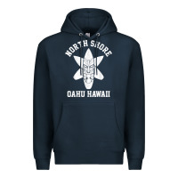 Navy Oahu Hawaii North Shore Surf Beach Surfing Surfer Gift Premium Hoodie - longCreatives