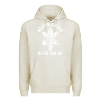 Oatmeal Heather Oahu Hawaii North Shore Surf Beach Surfing Surfer Gift Premium Hoodie - longCreatives