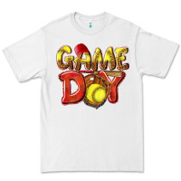 White Game Day Softball Premium Tee - NancyCooperArtShop