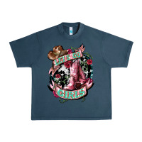Midnight Navy Let's go Girl's Cowboy boots Urban Heavy Tee - HowdyJamesFarm