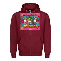Burgundy mexican hanging with my gnomigos Zipper Hoodie - Artiststas