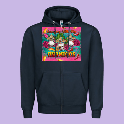 Mexican Hanging With My Gnomigos Zipper Hoodie Designed By Artiststas