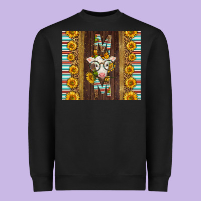 Western Baby Calf Mom Heavyweight Sweatshirt Designed By Lillyallendesigns