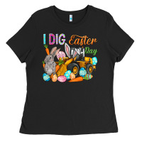 Black I dig Easter Day Ladies Tee - NancyCooperArtShop