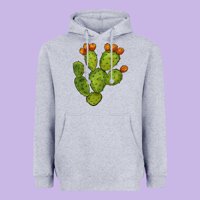 Cactus Heavyweight Hoodie Designed By Barkaloodesign