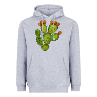 Heather Grey cactus Heavyweight Hoodie - BarkalooDesign