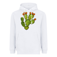 White cactus Heavyweight Hoodie - BarkalooDesign