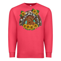 Cardinal scottish calf sunflowers rainbow Premium Sweatshirt - BarkalooDesign