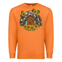 Carrot scottish calf sunflowers rainbow Premium Sweatshirt - BarkalooDesign