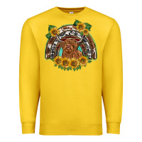 Lemon scottish calf sunflowers rainbow Premium Sweatshirt - BarkalooDesign