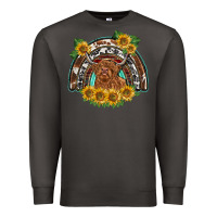 Smoke scottish calf sunflowers rainbow Premium Sweatshirt - BarkalooDesign