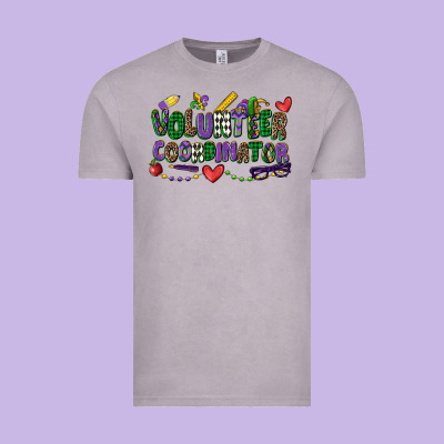 Volunteer Coordinator Mardi Gras Cowgirl Vintage Tee Designed By Cowgirlartshop