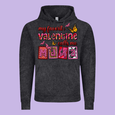 My Favorite Valentine Calls Me Mama Vintage Hoodie Designed By Oliviacreatesart