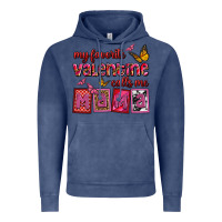 Vintage Denim my favorite valentine calls me mama Vintage Hoodie - OliviaCreatesArt