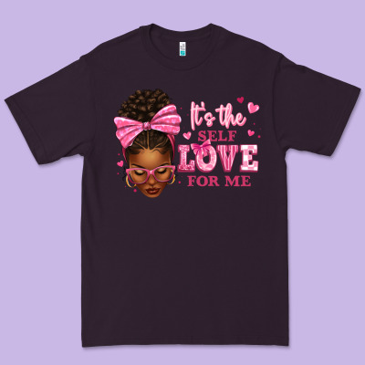 It's The Self Love For Me Afro Woman Premium Tee Designed By Texasbilliewilder