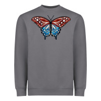 Storm Patriotic American Butterfly Heavyweight Sweatshirt - LillyAllenDesigns