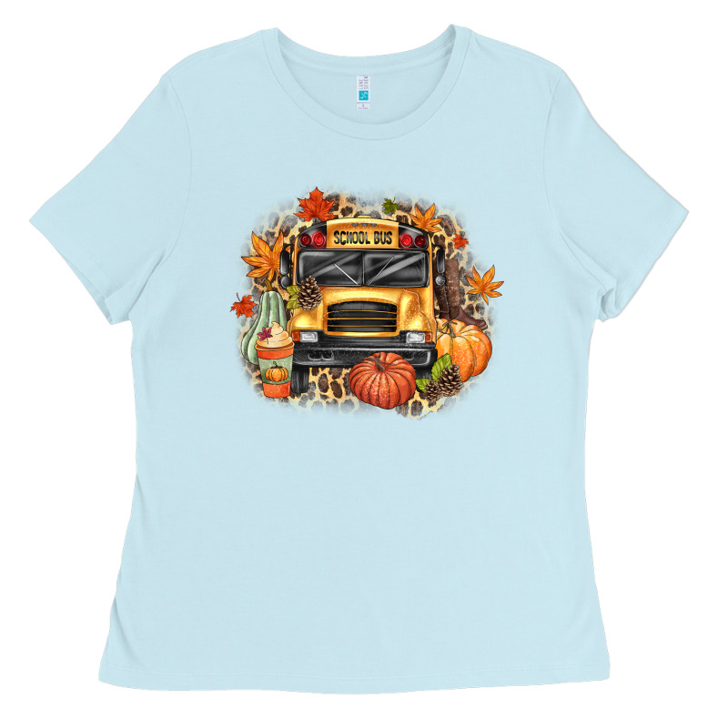Fall School Bus Ladies Tee by texasbilliewilder | Teevron