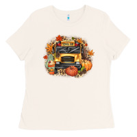 Bone Fall School Bus Ladies Tee - texasbilliewilder
