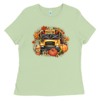 Matcha Fall School Bus Ladies Tee - texasbilliewilder