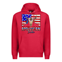 Cardinal American junkie Premium Hoodie - CowhideDigitalArt