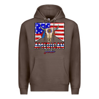 Coffee American junkie Premium Hoodie - CowhideDigitalArt