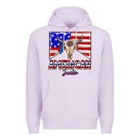 Lilac American junkie Premium Hoodie - CowhideDigitalArt