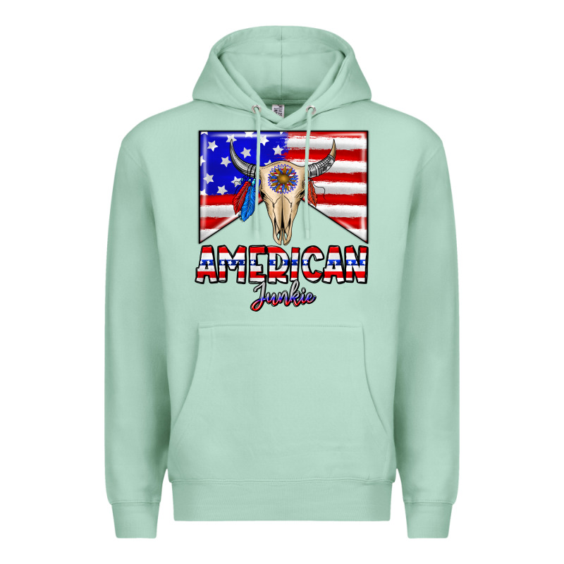 American Junkie Premium Hoodie by CowhideDigitalArt | Teevron