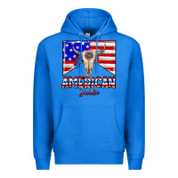 True Royal American junkie Premium Hoodie - CowhideDigitalArt