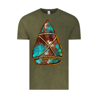 Vintage Olive turquoise cowhide arrowhead Vintage Tee - Jasminsmagicworld