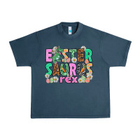 Midnight Navy Easter Saurus Nurse Easter Day Urban Heavy Tee - HowdyJamesFarm
