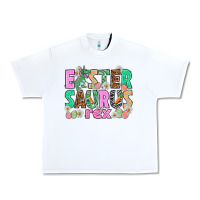 White Easter Saurus Nurse Easter Day Urban Heavy Tee - HowdyJamesFarm
