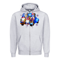 Heather Grey american flag gnomes truck sunflowers star leopard Zipper Hoodie - Artiststas