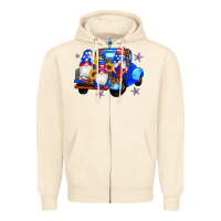 Sandshell american flag gnomes truck sunflowers star leopard Zipper Hoodie - Artiststas